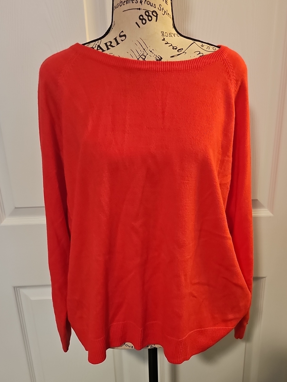 Apt. 9 Bright Red Boatneck Sweater